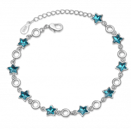  Eenvoudige Zilveren 925 Sieraden Aquamarijn Armband voor Dames 