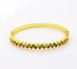 Topkwaliteit koperen zirkonia manchet armband sieraden voor dames