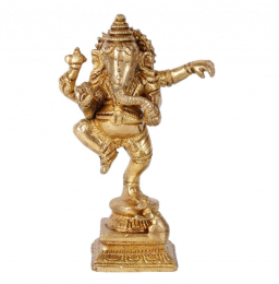  Messing(Brons) Ganesha Beeldje (6.4 x 6.4 x 15.2 CM) 