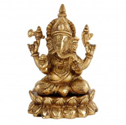  Brons Ganesha Beeldje (8.9 x 8.9 x 12.7 CM) 