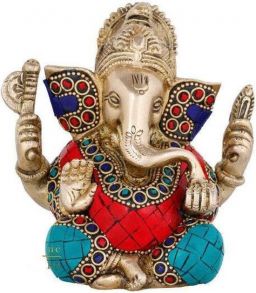 Ganesha beeld - Messing - Metaal