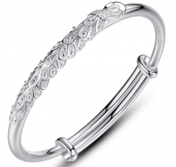 925 sterling zilveren armband voor vrouwen sieraden verstelbare pauw armbanden