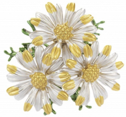 Nieuwe Klassieke Emaille Daisy Flower Broches Voor Vrouwen