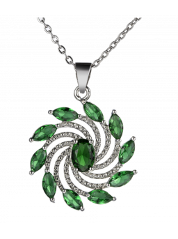925 sterling zilveren Groene Emerald ketting voor dames