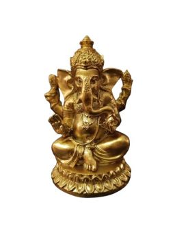 Gouden Klein Ganesha standbeeld Resin