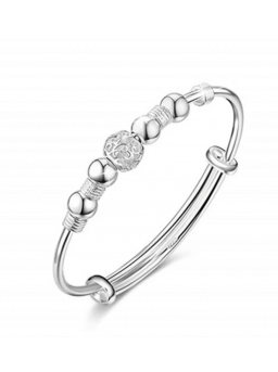  925 sterling zilver vrouw charme manchet armband vier kralen verstelbare armband 